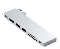 Stacja dokująca do laptopa Satechi Pro Hub Slim (2xUSB-C, 2xUSB-A, HDMI, SD) (silver)